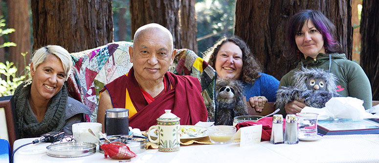 Lama Zopa with Wise Heart Team